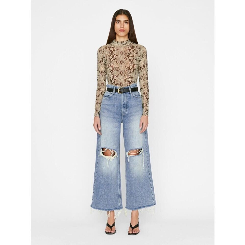 New FRAME Le Low Baggy Wide Leg River Women’s Size 31 Relaxed fit